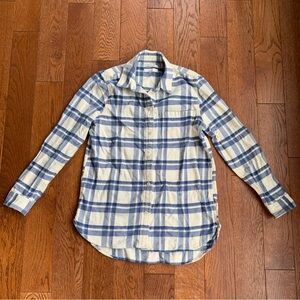 Madewell classic ex boyfriend plaid flannel shirt